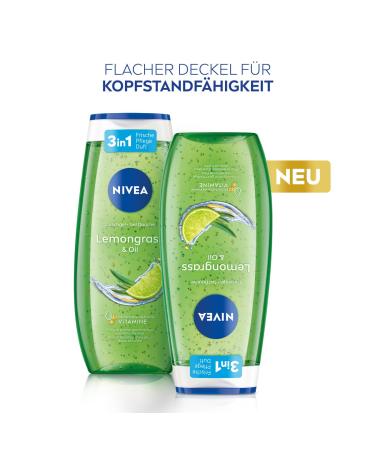 Nivea Lemongrass & Oil Shower Gel 250ml - pH-Skin-Neutral Nourishing Formula with Invigorating Lemon Fragrance - Pampering Shower Experience - Buy Online on SooperMarket.com