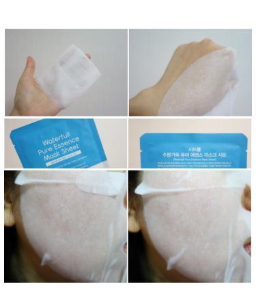 Waterfull Pure Essence Mask Sheet | 0.8 oz x 8 Pack | Moisture Facial Mask for Glowing Skin | International Shipping Available - Buy Online on SooperMarket.com