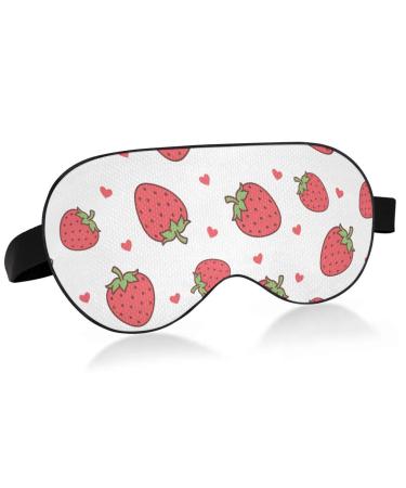 Haskirky Light Blocking Eye Mask Breathable and Adjustable Adult Men and Women Travel on Business Trips Yoga Meditation Light Smooth Comfortable Eye Mask Office Deep Sleep Goodies Cute Heart Red St