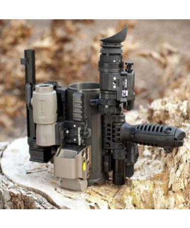 Y-PRESS Tactical Beer Cup with Rail and Rear Sight Handle - Outdoor Sport Promotion Cup - Buy Online on SooperMarket.com
