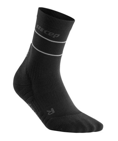 CEP Reflective Mid Cut Socks, Men Medium Black