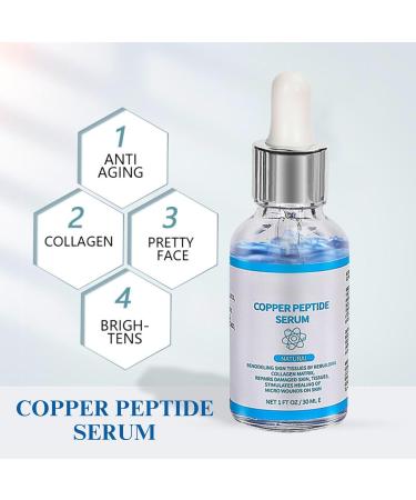 Copper Peptides Serum for Face Face Moisturiser Peptide Serum Face Serum for Women & Men Anti Aging Face Serum with Hyaluronic Acid - Reduces Fine Lines & Wrinkles Serum for Face Care - Buy Online on SooperMarket.com