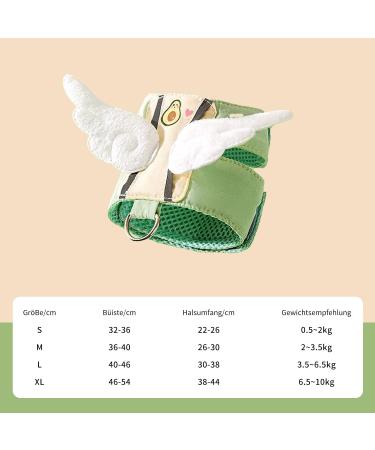 Fueegue Cat Harness with Leash - Escape Proof Adjustable & Soft for Cats and Dogs - Avocado L - Buy Online on SooperMarket.com