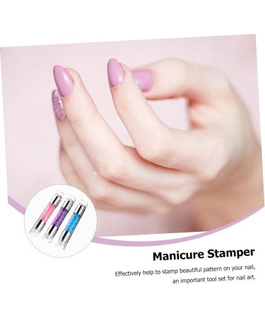 minkissy 3 Sets Double-headed Silicone Stamp Manicure Supplies Nail Stamp Tool Kit Nail Art Stencil Double-end Nail Art Stamper Manicure Tools Double-end Nail Stamper Acrylic Nail Polish 12x4cm As Shown - Buy Online on SooperMarket.com