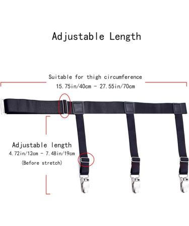 Buy Men's Shirt Holders & Suspenders - Elastic Non-Slip Adjustable Shirt Stays (1 Pair) - O-Shape for Perfect Fit - Buy Online on SooperMarket.com