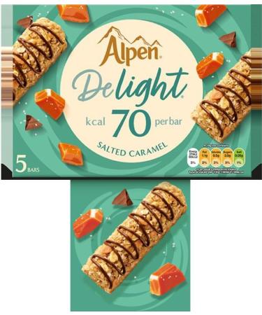 Alpen Delight Cereal Bars Bundle Pack of 5 Different Flavours 25 Bars Total. Low Calorie High in Fibre and Low in Salt. With Sesame Snap Gluten Free Snack Bar - Buy Online on SooperMarket.com