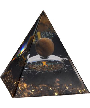 Kioiner Crystal Pyramid 5cm Orgone Pyramid Positive Energy Collection Wealth Lucky Pyramid for Women Girls Yoga Meditation Healing Home Decoration (A) - Buy Online on SooperMarket.com