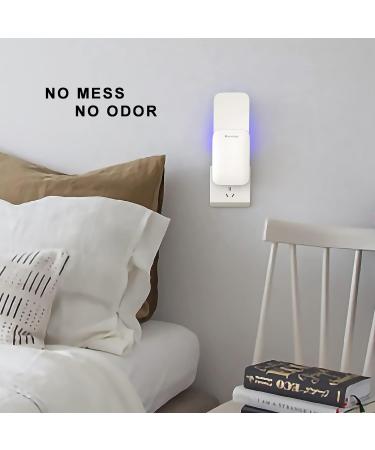Mosalogic Plug-in Flying Insect Trap - Indoor Mosquito Killer with UV Attractant & Night Light - Gnat, Moth, Fly Catcher for Home & Office (1 Pack, White) - Buy Online on SooperMarket.com