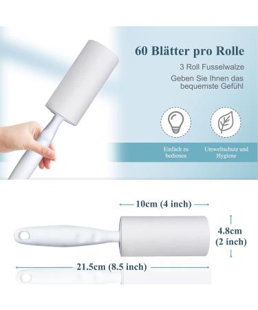 Oiamker Extra Sticky Lint Rollers - 3 Pack with 60 Sheets Each - Best for Pet Hair Clothing & Furniture - Buy Online on SooperMarket.com