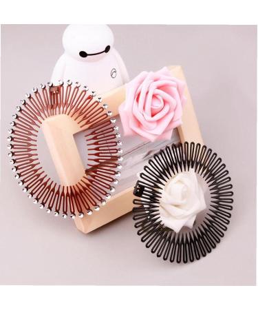 Stretch Hair Combs Plastic Full Circle Headband Flexible Hair Clip Sports Hair Wrap Holder for Women Girls Style 4 - Buy Online on SooperMarket.com