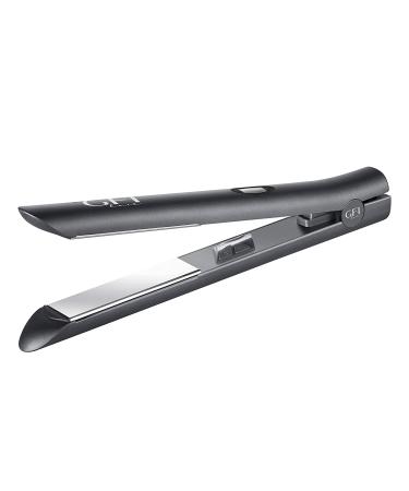 GFI Titanium Flat Iron Hair Straightener with Turbo Heating Element - Adjustable Temperature Control for All Hair Types - Includes Pouch and Heat-Resistant Glove - Buy Online on SooperMarket.com
