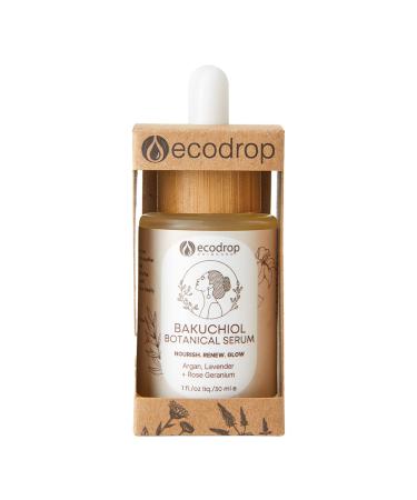 Ecodrop Anti Ageing Bakuchiol Serum - 30ml | Natural Retinol Alternative & Vegan Botanical Skincare for Face | Nourishes & Rejuvenates Skin to Improve Fine Lines Wrinkles & Texture for Smooth Skin