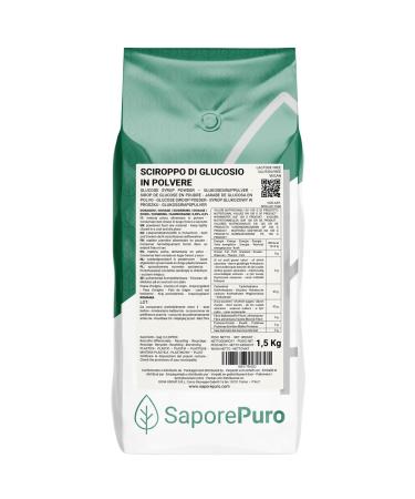 SaporePuro GLUCOSE SYRUP powder 1.5 kg - Dry glucose - Ideal for ice cream sorbets and desserts