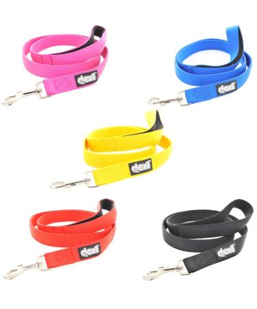Dexil Elite Range Luxury Padded Handle Strong 1.2m 4ft Pet Dog Lead Leash (Flash Red 120cm/4ft x 25mm) 120cm/4ft x 25mm Flash Red