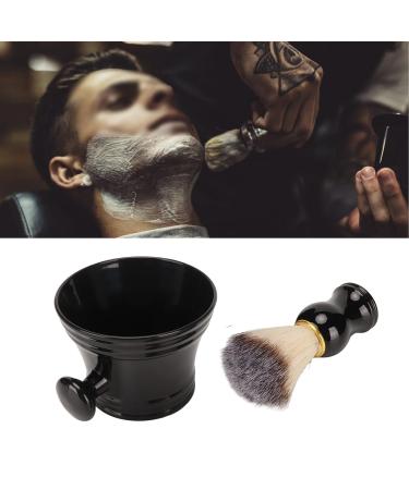 Premium Shaving Brush & Bowl Set | Soft Synthetic Bristles for Men's Grooming | Ideal for Barbers & Home Use - Buy Online on SooperMarket.com