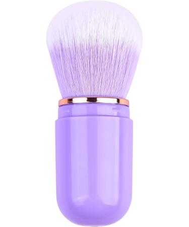 Retractable Kabuki Brush Travel Makeup Brush Cute Capsule-shape Blush Brush Foundation Brush Suitable for Liquid Foundation Pressed Powder Contour Cream Purple - Buy Online on SooperMarket.com