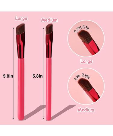 Juome 2Pcs Multi Function Eyebrow Brush Set - Professional Portable Angled Eye Brow Brush for Three-dimensional Makeup - Square Eyebrow & Hairline Concealer Brushes - Buy Online on SooperMarket.com
