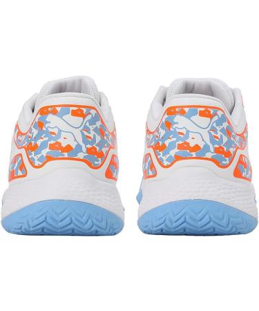 PUMA Unisex Solarcourt Rct Tennis Shoe - Size 42 EU | White Black & Light Blue | International Shipping Available - Buy Online on SooperMarket.com
