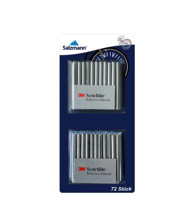 Salzmann 3M Spoke Reflectors for Bicycles | High Visibility | Made with 3M Scotchlite | 72 Pieces Silver