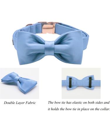 Lionet Paw's Comfortable Silk Blue Dog Collar with Removable Fly for Small Dogs - Neck 25-40cm (1 Pack) - International Shipping Available - Buy Online on SooperMarket.com