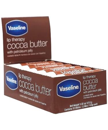 Buy Vaseline Lip Balm Cocoa - 12 Pack Box | Moisturizing & Nourishing | International Shipping Available - Buy Online on SooperMarket.com