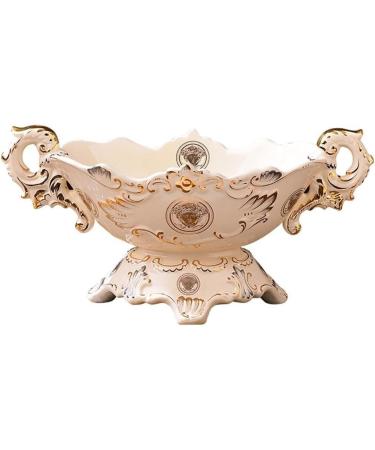 Kitchen Countertop Fruit Rack Fruit Basket Fruit Bowl Fruit Basket Bowl Fruit Bowl Nordic Style Large Serving Bowls Ceramic Serving Bowl Fruit Holder Fruit Basket for Breads Fruits Snacks (Color : Onecolor