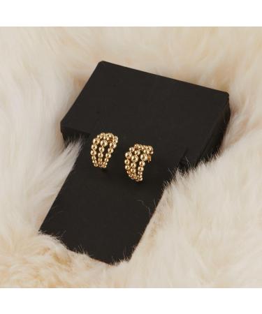 120-Set Earring Display Cards with Self-Seal Bags - Necklace Holder Earring Tags for Jewelry - Black, 3.5 x 2.4 Inches - Buy Online on SooperMarket.com