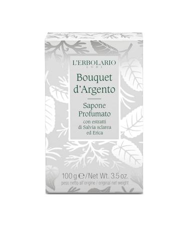 LErbolario Perfumed Soap - Silver Bouquet 3.5 oz | Moisturizing Bar Soap with Heather & Sage | Citrus Aromatic - Cruelty-Free International Shipping - Buy Online on SooperMarket.com
