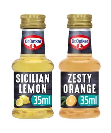 Fruit Extract Bundle with Dr. Oetker Natural Sicilian Lemon Extract 35ml and Natural Zesty Orange Extract 35ml (2 Pack)