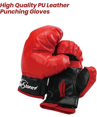 Inflatable Kids Punching Bag with Boxing Gloves | 47 High Free Standing Bounce Back Bag for MMA, Karate, Taekwondo | Gifts for Kids - Boys and Girls - Buy Online on SooperMarket.com