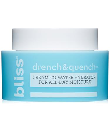 bliss Drench and Quench Cream-To-Water Daily Moisturizer and Hydrating Skin Cream for Balancing and Brightening  Vegan Formula  1.7 Ounce