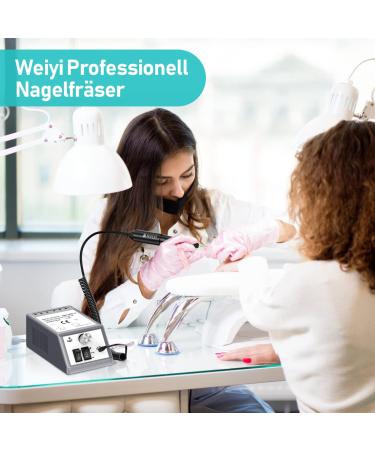 Weiyi Nail Miller Set - Professional Electric Nail File & Grinder for Manicure | Low Vibration 6 Drilling Sleeves 20000 RPM - Ideal Nail Care Device - Buy Online on SooperMarket.com
