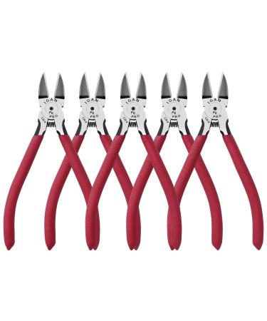 IGAN-P6 Wire Flush Cutters (Pack of 5) 6-inch Ultra Sharp and Powerful Side Cutter Clippers Ideal Wire Snips for Handmade and Any Clean Cut Needs Pack 5