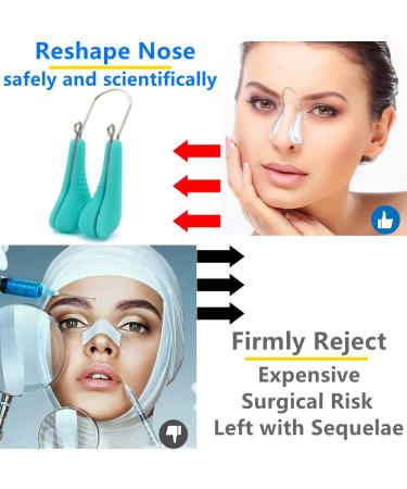Nose Shaper Clip - Silicone Nose Lifter & Slimming Tool for Beautiful Straight Nose | Rhinoplasty Bridge Corrector for Women (Green - Buy Online on SooperMarket.com