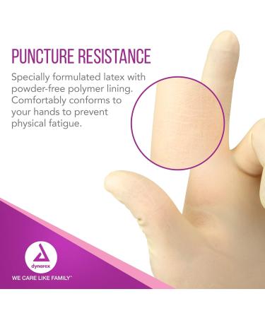 Dynarex Sterile Latex Surgical Gloves Size 8 - Powder-Free, Beaded Cuffs, Bisque - 50 Pairs - Superior Protection & Comfort for Sensitive Hands - Buy Online on SooperMarket.com