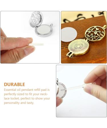 Healeved 50pcs Round Aroma Pads Essential Oil Diffuser Locket Necklace Refill Pads Pendant Perfume Oil Jewelry Oil Pads Humidifier Accessories for Car Room Office White 30mm - Buy Online on SooperMarket.com