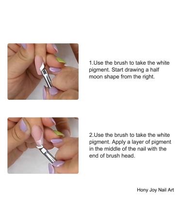 French Tip Nail Brush with Black Handle - Oblique Head UV Gel Acrylic Painting Pen | Pack of 1 - Buy Online on SooperMarket.com