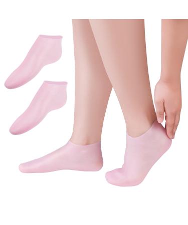 Foot Peel Mask Soft Gel Foot Mask Moisturising Socks 1 Pair of Foot Peel Mask for Hard Skin Repairing Dry Feet Cracked Heel Hydrating Foot Mask Moisturizing Socks for Women and Men(L)