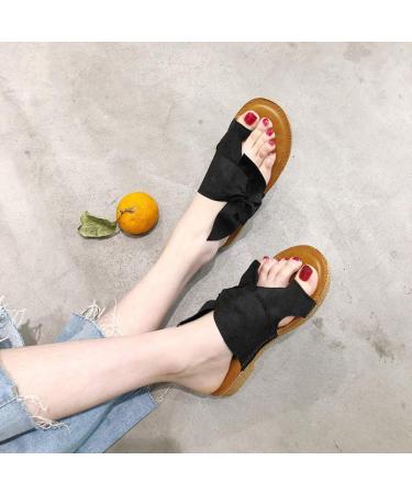 LGZY Women Comfy Platform Sandal Shoes - Bunion Correctors for Big Toes - Pain Relief and Style for Summer Beach and Daily Wear - Black, Size 39 - Buy Online on SooperMarket.com