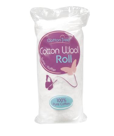 Cotton Tree 100% Pure Cotton Super Soft ROLL White Large Roll 100g