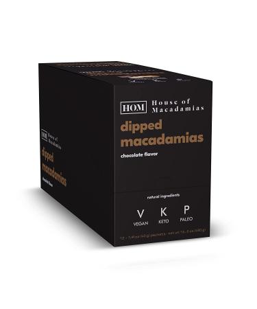 Macadamia Dipped Nuts Chocolate 12 x 1.41oz - Keto Vegan Paleo Gluten-Free Sugar-Free - Buy Online on SooperMarket.com