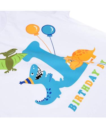 AMZTM 1st Boy Dinosaur Birthday Shirt for Toddler Baby - First Birthday Outfit - Size 90 White - Buy Online on SooperMarket.com