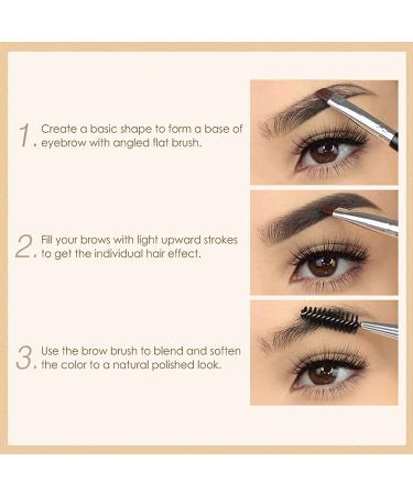 Waterproof Liquid Eyebrow Gel | Smudge-Proof & Sweat Resistant | Long Lasting Tinted Brow Color | Brow Pen Included (Black-Brown) - Buy Online on SooperMarket.com