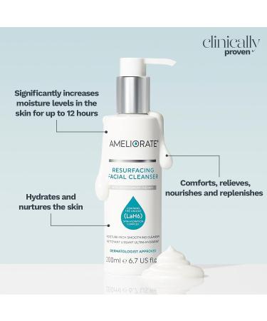 Ameliorate Resurfacing Facial Cleanser 200ml | Lab6 Bio Honey Acids Prickly Pear extract | Dermatologically tested - Buy Online on SooperMarket.com