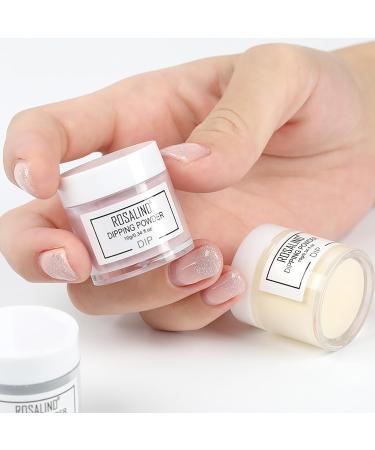 Roseflower Dipping Powder Nails Kit - 6 Color Nude DIY Manicure Starter Set with Base & Top Coat - Perfect for Home Nail Salon - Buy Online on SooperMarket.com