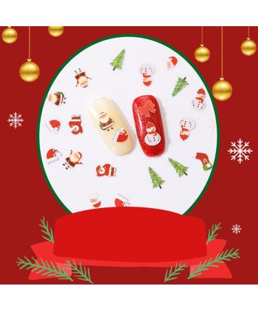 Santa Tree Snowflake Art for Nail Christmas DIY Claus 12 Colorful Supplies Decorations Boxes - Buy Online on SooperMarket.com