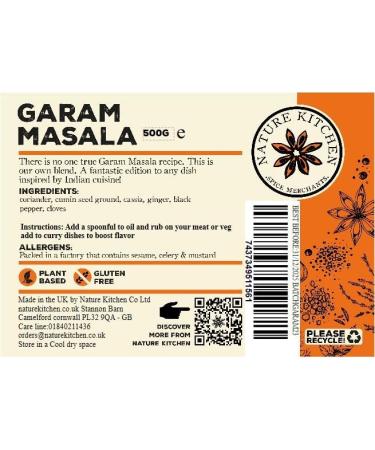Garam Masala (Mild) 500g Large Bag - Gluten-Free & Vegan Seasoning Spice Blend for Everyday Cooking - Marinades, Sauces, Frying, Baking & Grilling - Nature Kitchen - Buy Online on SooperMarket.com