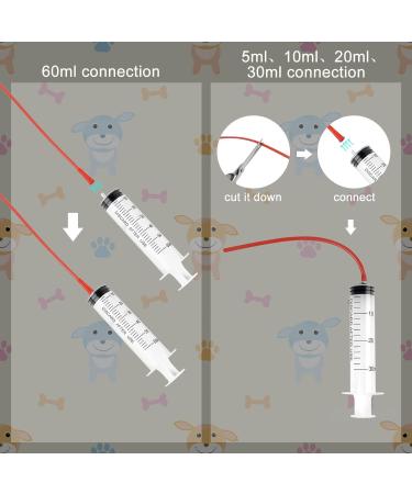Puppy Kitten Feeding Tube Kit Includes 5 Pcs Kitten Feeding 5 ML 10 ML 20 ML 30 ML 60 ML 4 Pcs Red Feeding Tubes 1Pcs Rubber Suction Device and Air Blowing for Newborn Animals(11Pack) - Buy Online on SooperMarket.com