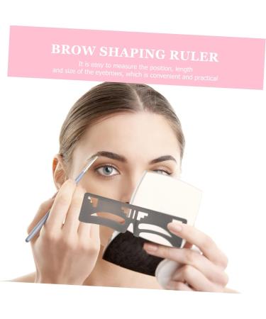 Baluue 2pcs Eyebrow Ruler Brow Guide Template Eyebrow Tools Brow Mapping Eyebrow Tracer Stainless Steel 20x4.8cm As Shown - Buy Online on SooperMarket.com