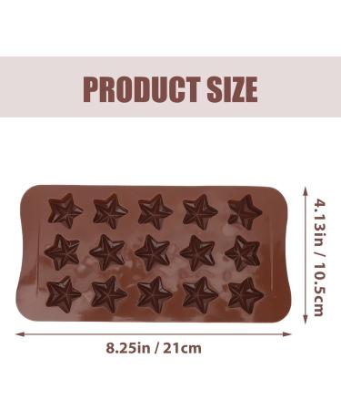 MAGICLULU 1 Set Chocolate Mold Ice Cube Gum Star Pie Pans Animal Stencils Star Shaped Candy Silicone Molds Silicone Ice Cube Molds Star Pasties Crayon Mold Baking Supplies Cake Silica Gel 21x10.5cm Brown - Buy Online on SooperMarket.com